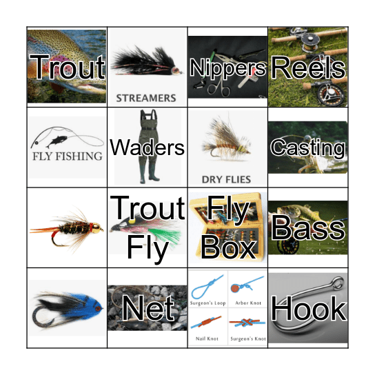 Fly Fishing  Bingo Card