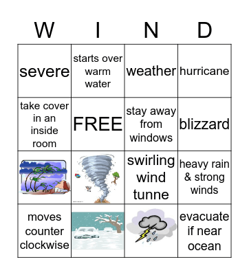 SEVERE WEATHER Bingo Card