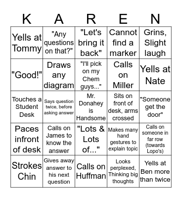 Mr. Donahey Biology! (per. 3) Bingo Card