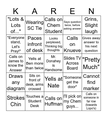 Mr. Donahey Biology! (per. 3) Bingo Card