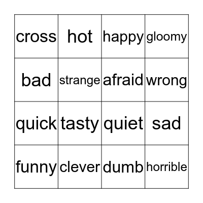 Similar Bingo Card