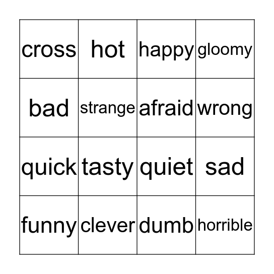 Similar Bingo Card