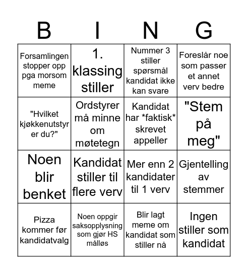 Genforsbingo! Bingo Card