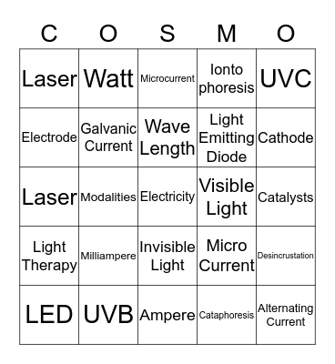 CH 13 Electricity Bingo Card