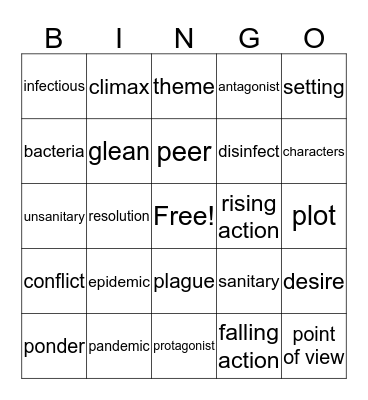 Vocabulary Bingo Card