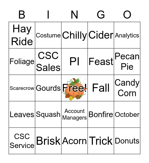 Customer Service Week 2019 Bingo Card