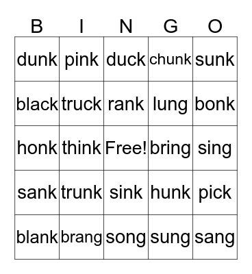 Welded Sounds Bingo Card