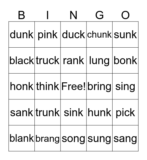 Welded Sounds Bingo Card