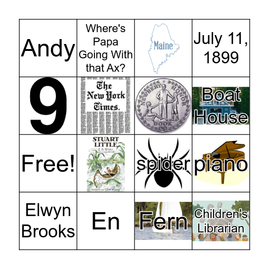 E.B. White BINGO Card