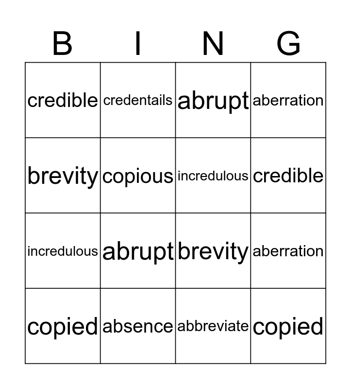 vocabulary-list-7-bingo-card