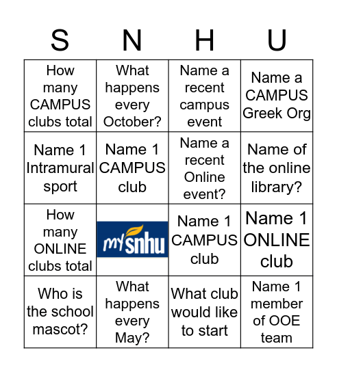 Involvement Fair  Bingo Card