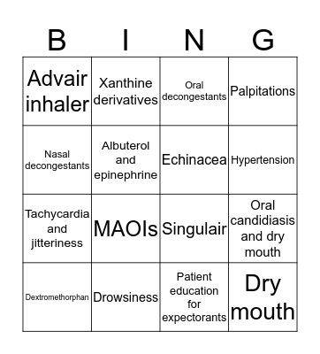 Keep Breathing Bingo Card