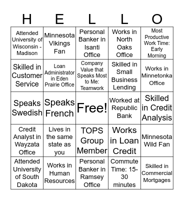 Get to know your coworkers with Structural! Bingo Card