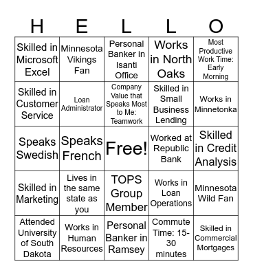Get to know your coworkers with Structural! Bingo Card