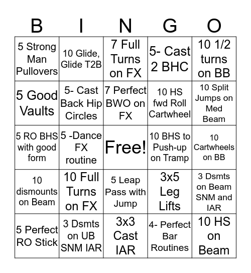 Trick or Treat Bingo Card