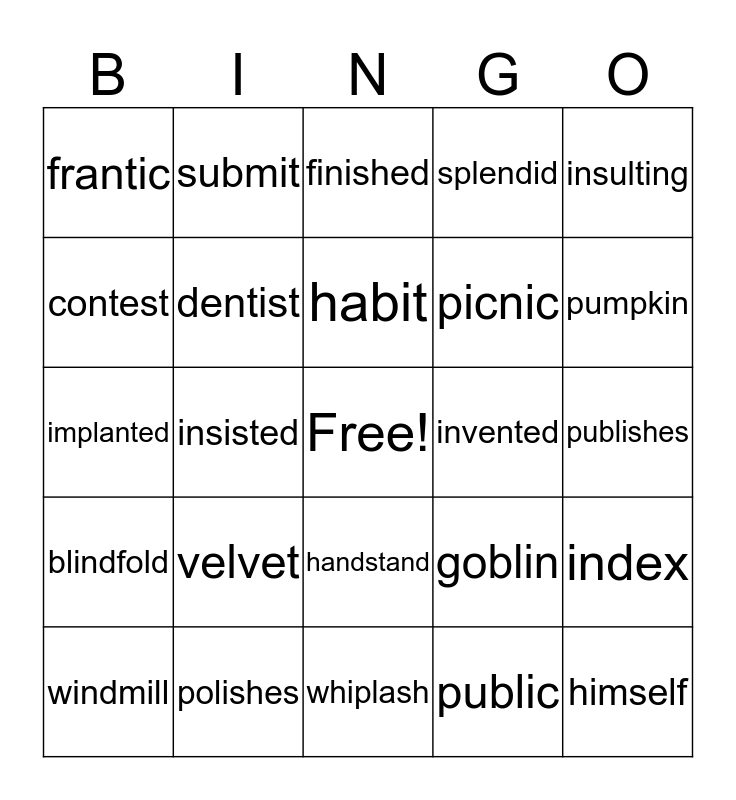 multisyllable-closed-words-bingo-card