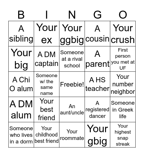 Transform Today Bingo Card