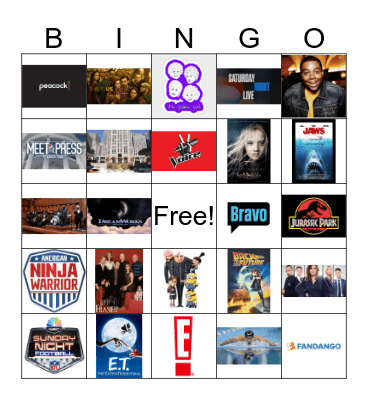 NBCUniversal Bingo Card