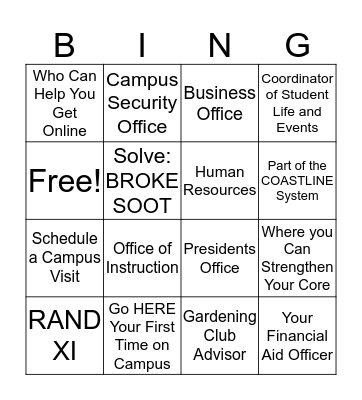 Get to Know Accreditation Bingo Card