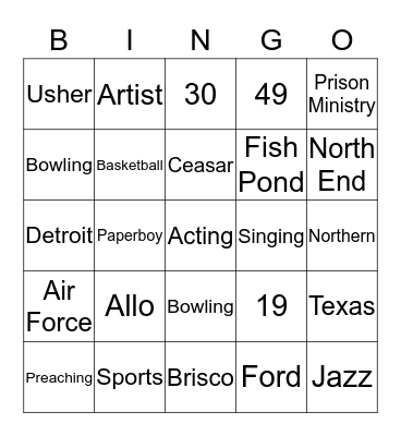Happy 80th Birthday James ! Bingo Card