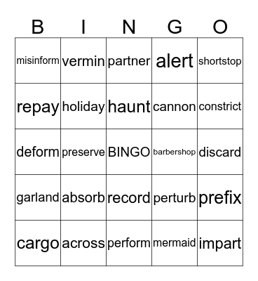 REWARDS #4 Bingo Card