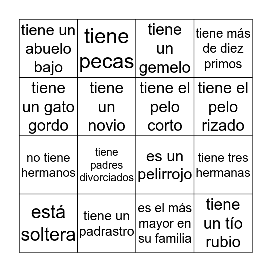 Encuentra una persona quien.... Bingo Card
