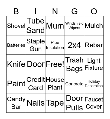 Cashier BINGO Card