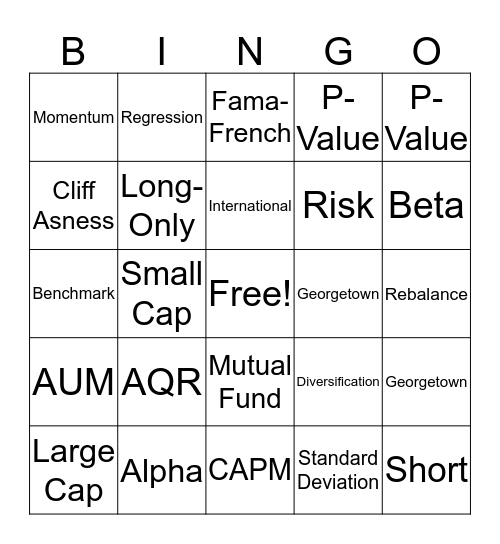 MSF Case Competition Bingo Card