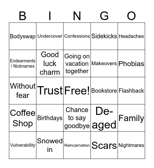 Fantastic Four Bingo Card