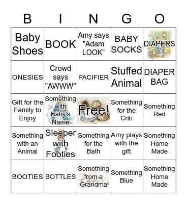 BABY SHOWER BINGO Card