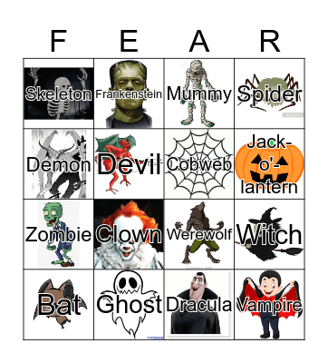 Halloween Bingo Card