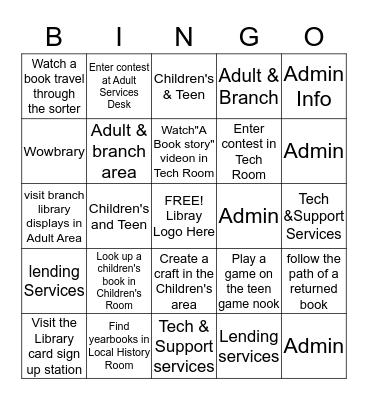Orange Public Library  Bingo Card