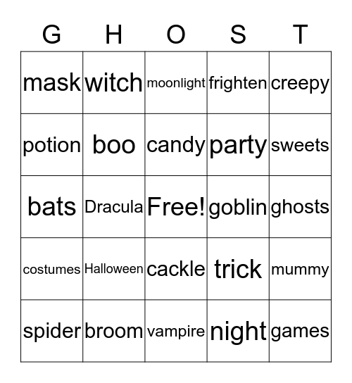 Can You win this Spook-tacular Game? Bingo Card