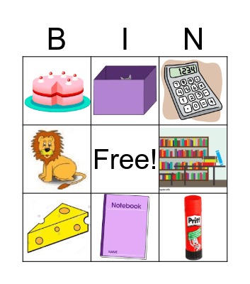 Vocabulary Bingo Card