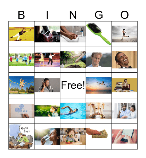 Regular/Irregular Verbs Bingo Card