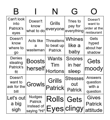 When Steph... Bingo Card