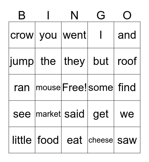 Max and the cat Bingo Card