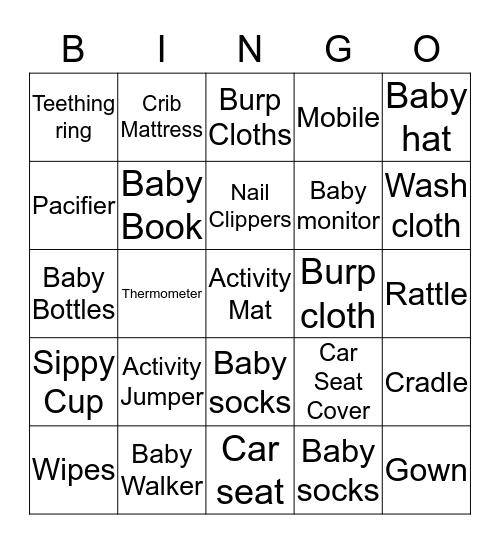 HAPPY HALLOWEEN BABY! Bingo Card