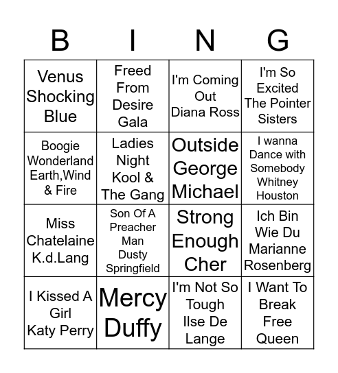 DUTCH SWINGO Bingo Card
