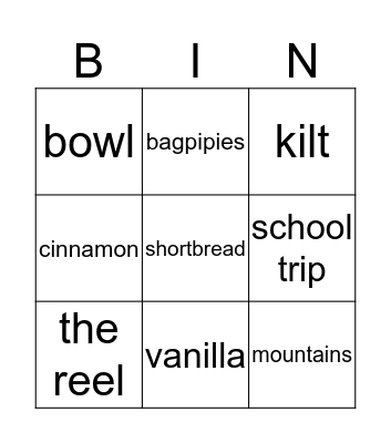 Bingo Card