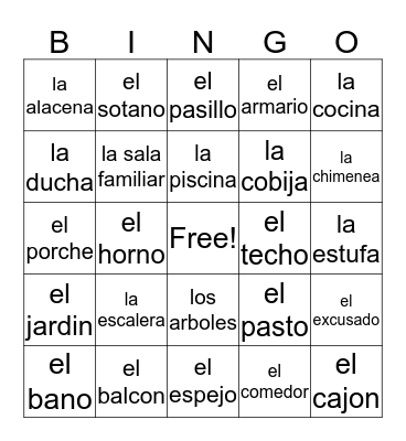 Section 7 Bingo Card