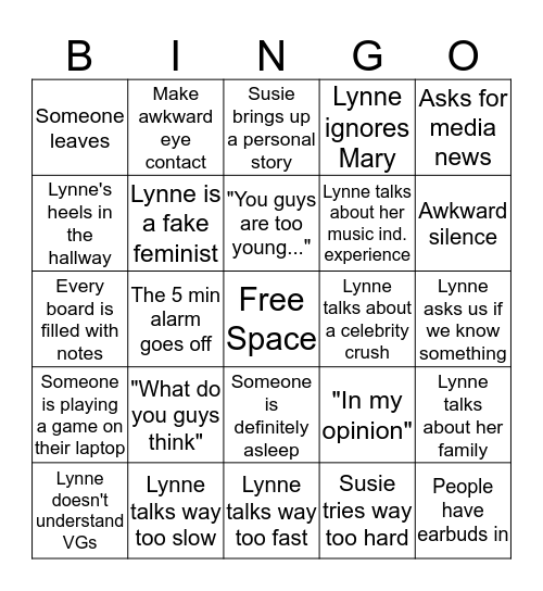 Media Bingo Card