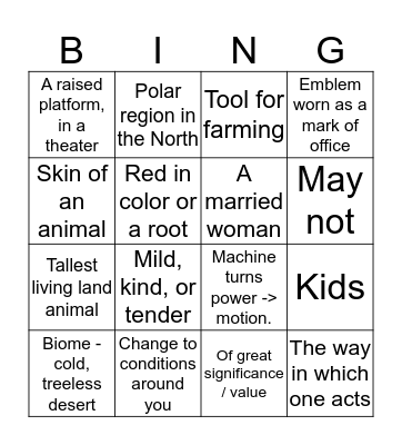3rd Grade Spelling List - Week 11 Bingo Card