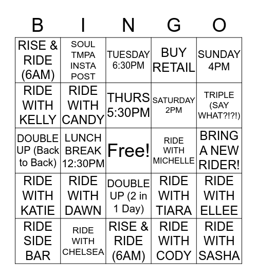 Soul TMPA Bingo! Bingo Card