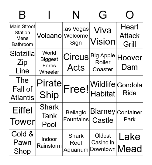 Vegas - Downtown Bingo Card