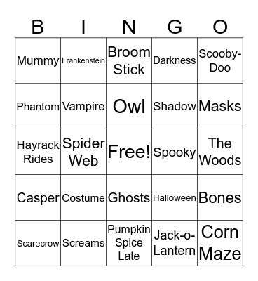 HALLOWEEN Bingo Card