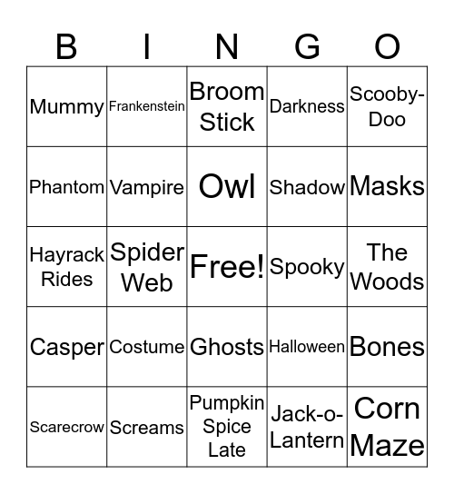 HALLOWEEN Bingo Card