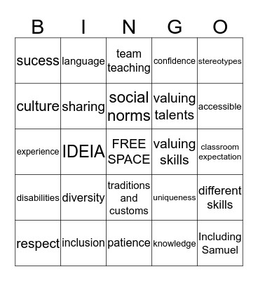 Bingo Card