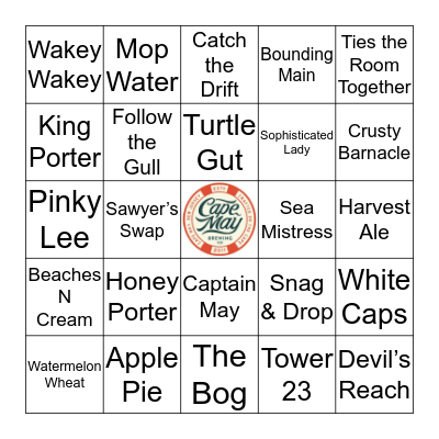 Cape May Bingo! Bingo Card