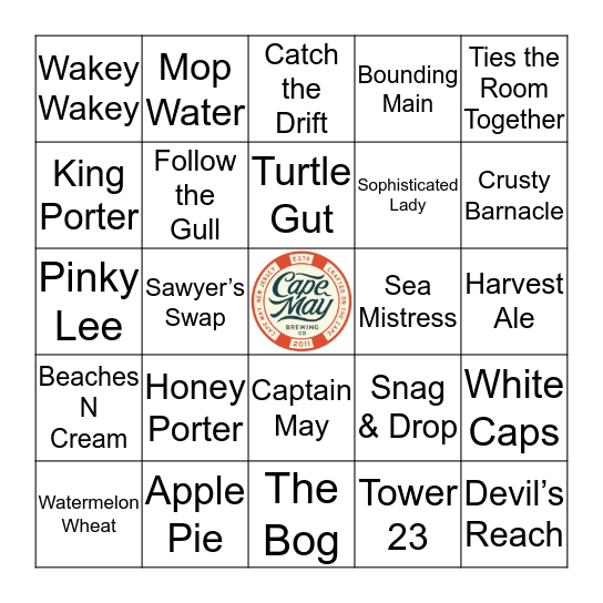 Cape May Bingo! Bingo Card
